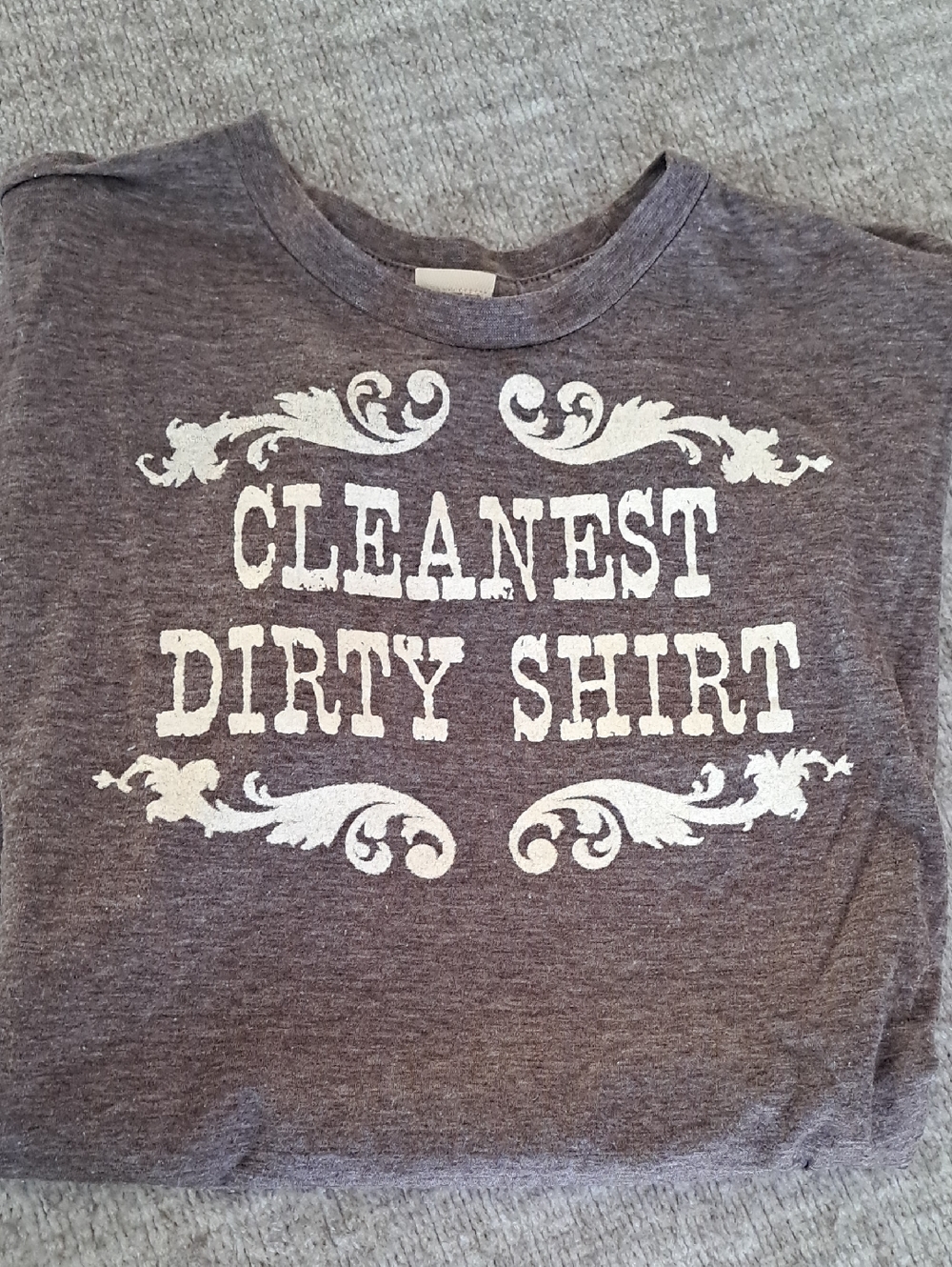 Graphic Tee "Cleanest Dirty Shirt" - Heather Gray